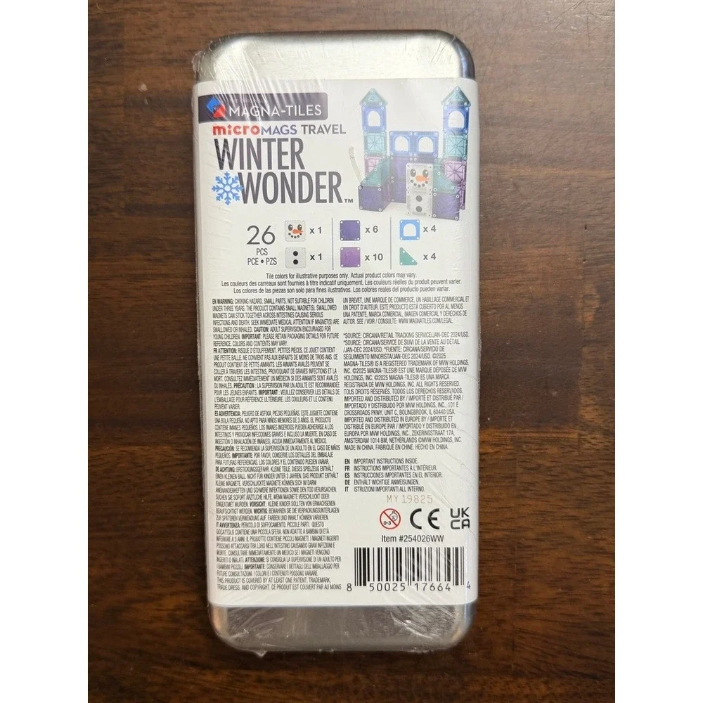 Magna-Tiles MicroMags Travel Winter Wonder 26‎ Piece Building Set 254026WW